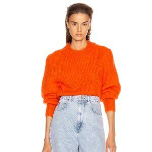 Isabel Marant Ivah Sweater Wool Mohair in Poppy Orange 36 US 4